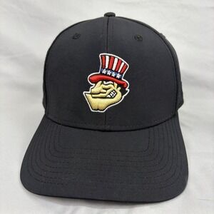 Marucci Dome Headwear Baseball Hat Mens M/L Black Uncle Sam A-Flex Cap
